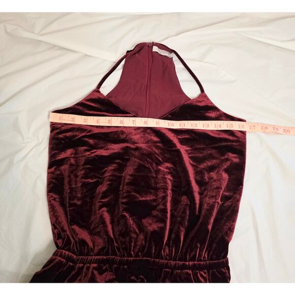 1. STATE The Nomad Culotte Romper Jumpsuit Women's XS Deep Burgandy Velvet - Picture 5 of 7